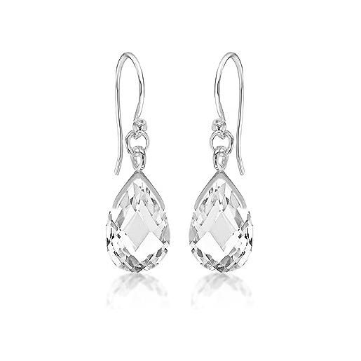 Orecchini Creoli Ovali In Argento Sterling 925 - Tuscany Silver Donna, Ipoallergenici