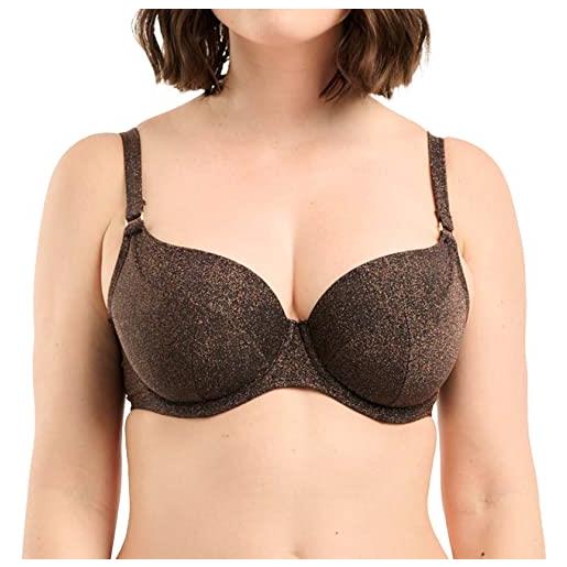 Sans Complexe bain, top per costume da bagno con ferretto, reflet, gce nero, 3c