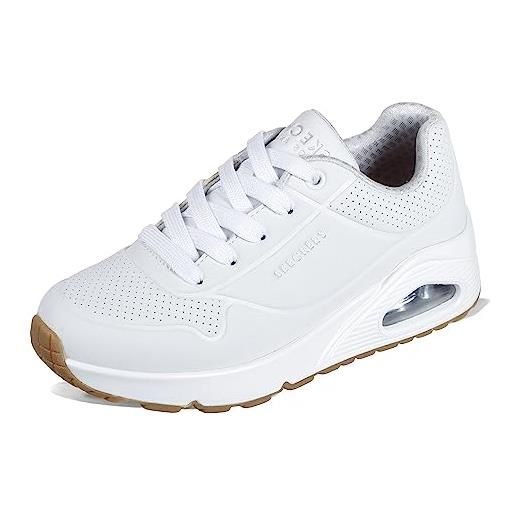 Skechers uno stand on air, scarpe da ginnastica bambini e ragazzi, white synthetic trim, 39 eu