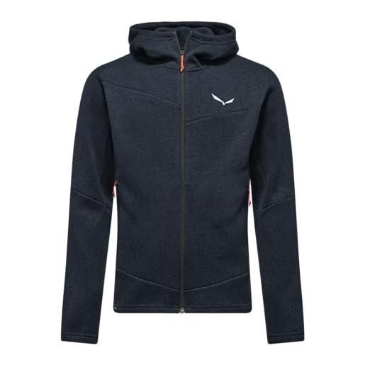 SALEWA puez rocca polarlite hooded jacket m, navy blazer, l