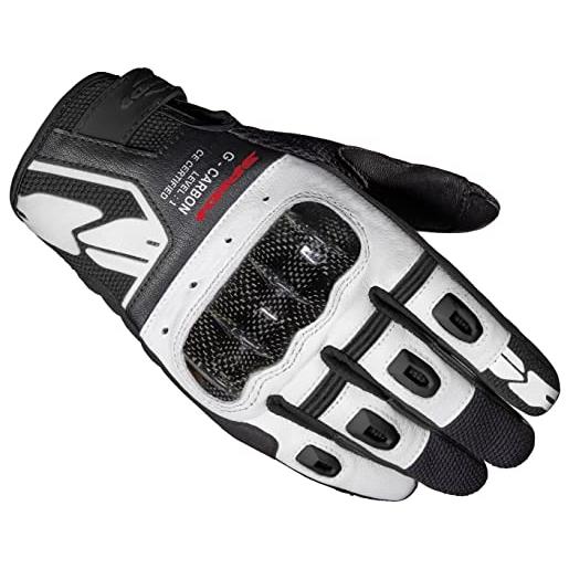 SPIDI, g-carbon, guanti da moto con touchscreen capacitivo e imbottiture protettive, guanti da moto in pelle resistenti all'abrasione e traspiranti