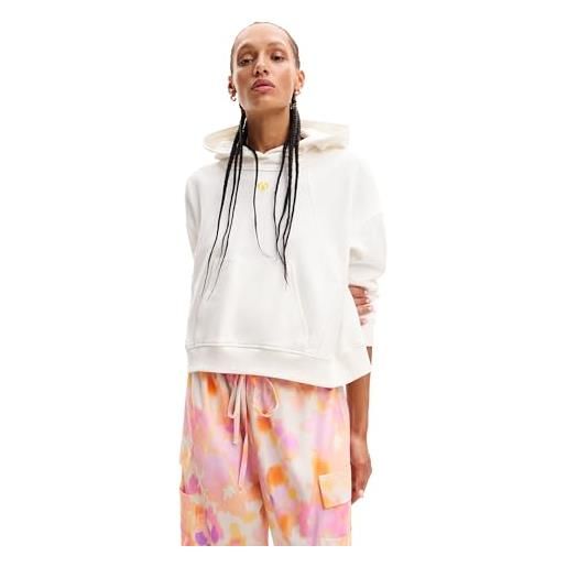 Desigual con logo felpa, bianco, s donna