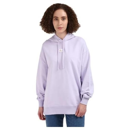 Calvin Klein jeans donna felpa oversized con cappuccio, viola (pastel lilac), xxl