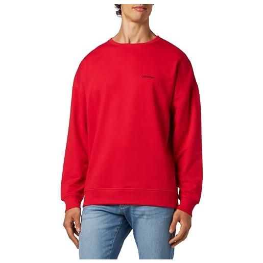 Calvin Klein l/s sweatshirt 33e 000nm2533e felpe pesanti, rosso (rouge), l uomo