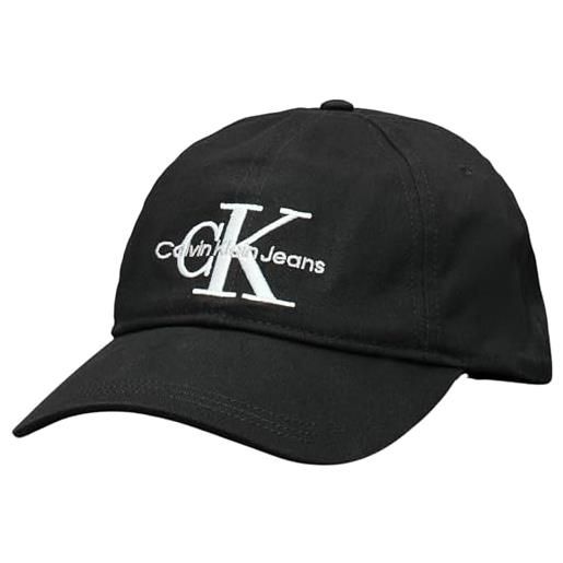 Calvin Klein cappellino uomo monogram cappellino da baseball, nero (black), taglia unica