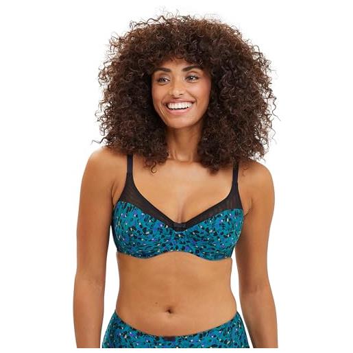 Sans Complexe complice reggiseno, stampa floreale blu smeraldo, 5d donna