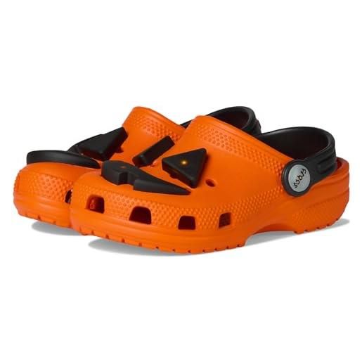 Crocs classic jack o lantern lights clog t, zoccoli unisex - bambini e ragazzi, arancione, 25/26 eu