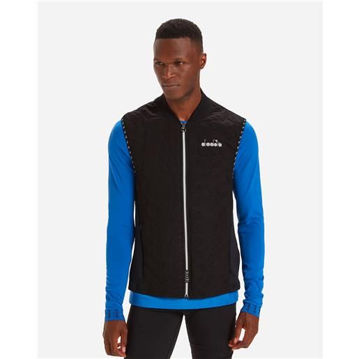 Diadora giacca tecnica running uomo Diadora smanicato nero urban be one idrorepellente