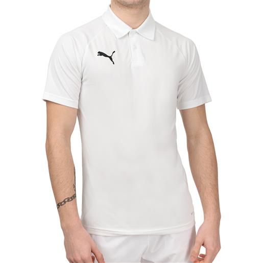 Puma polo maglia padel tennis uomo Puma teamliga bianco poliestere