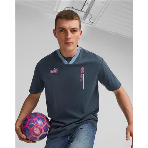 Puma ac milan Puma t-shirt maglia maglietta blu culture v neck 2023 24