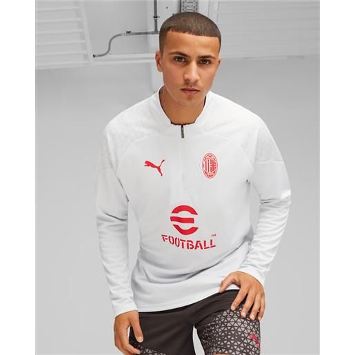 Puma ac milan Puma felpa allenamento training top mezza zip bianco uomo 2023 24