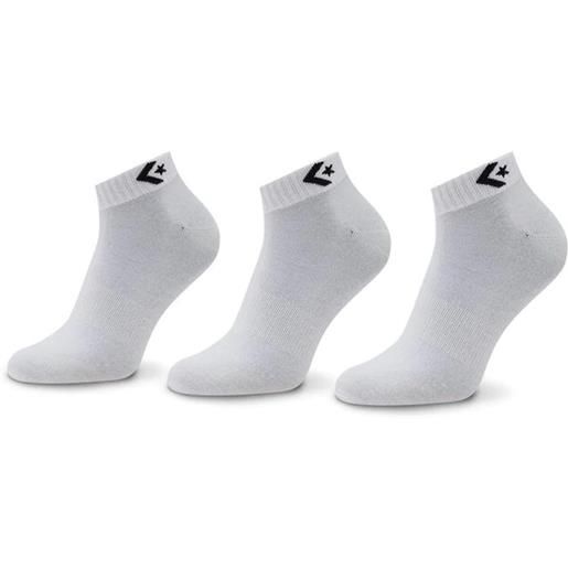 Calze calzini fantasmini unisex converse bianco pp star chevron logo 3 paia