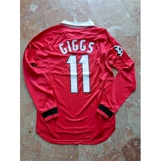 Manchester united umbro maglia calcio vintage storiche ls rosso giggs 11