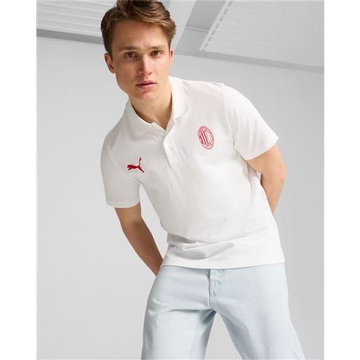 Puma ac milan Puma polo maglia uomo bianco cotone essentials 2024 25