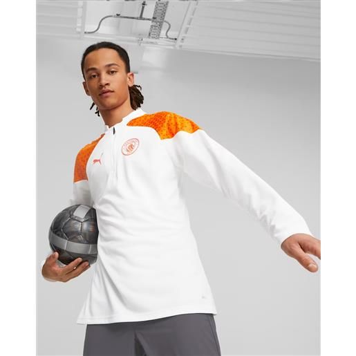 Puma manchester city Puma felpa allenamento training top mezza zip bianco 2024