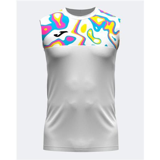 Joma smanicato canotta maglia uomo Joma bianco torneo capsule padel