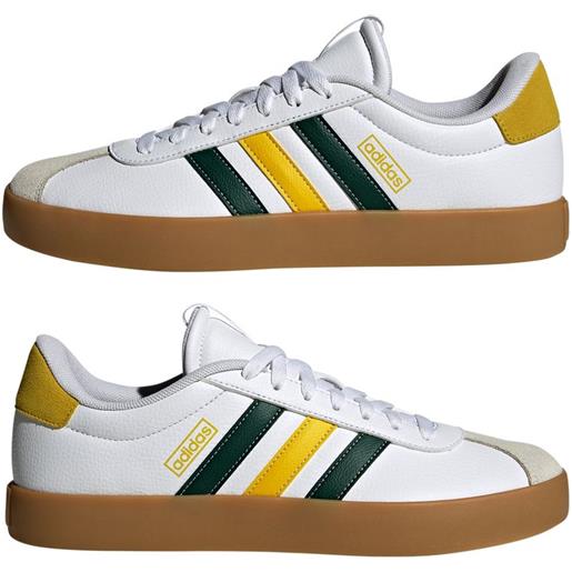 adidas scarpe sneakers uomo adidas vl court 3.0 lea bianco giallo verde