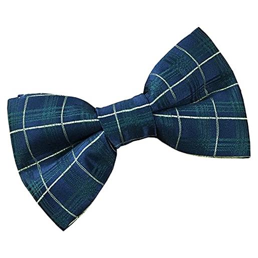 Great British Tie Club - papillon - uomo navy blue, green, yellow adulto