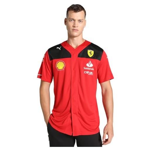 PUMA scuderia ferrari - maglietta da baseball 2023 - rosso - uomo - taglia: m