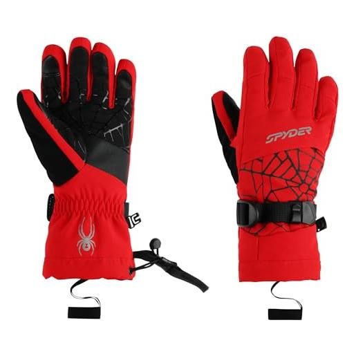 Spyder overweb gloves, bambino, red, l