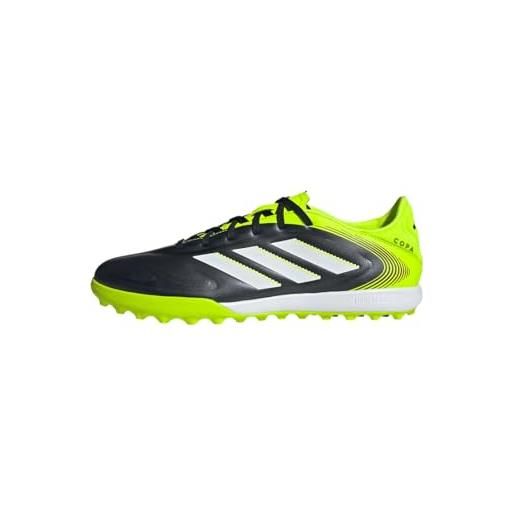 adidas unisex - adulto copa pure iii league turf football boots, core black/cloud white/lucid lemon, 43 1/3 eu