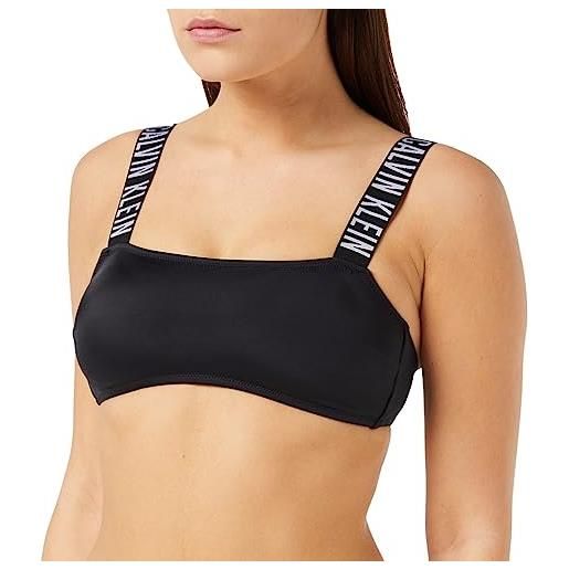 Calvin Klein top bikini a fascia donna imbottito, nero (pvh black), m
