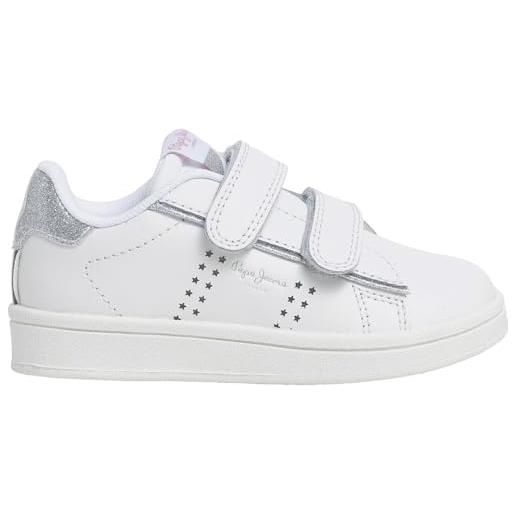 Pepe Jeans player glow gk, scarpe da ginnastica, white, 41 eu
