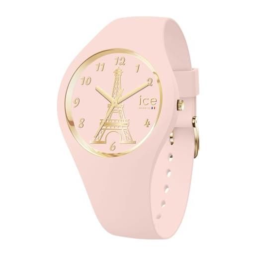 ICE-WATCH - ice cocorico eiffel tower soft pink - orologio rosa da bambine con cinturino in silicone - 023246 (small -)