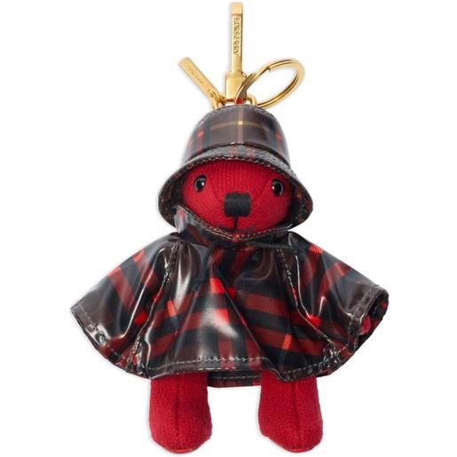 Burberry portachiavi con ciondolo thomas bear - rosso