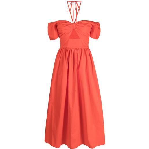 TWINSET abito corto con scollo all'americana - arancione