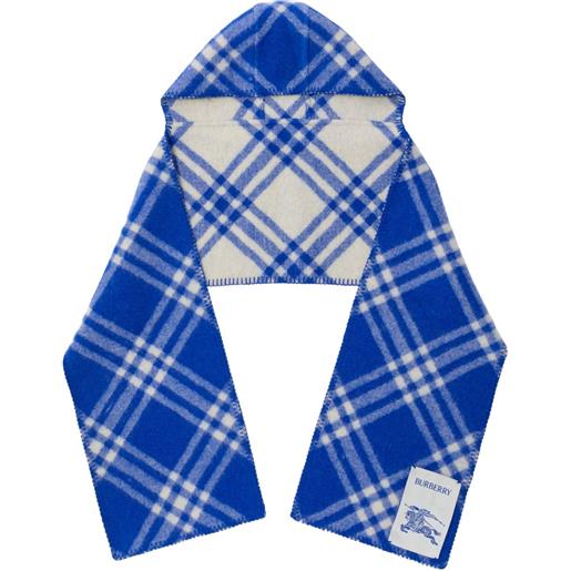 Burberry foulard a quadri - blu