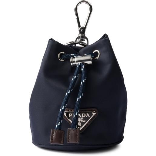 Prada speedrock re-nylon keychain charm - blu