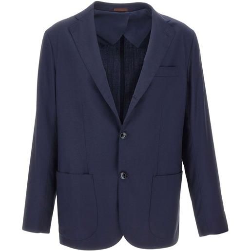 Barba blazer con taschino - blu