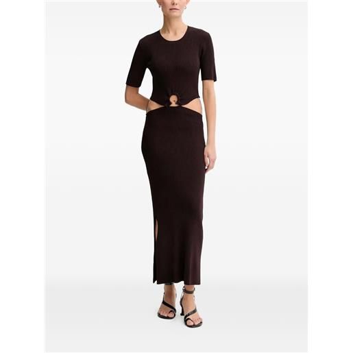 Sessùn abito midi con cut-out - marrone