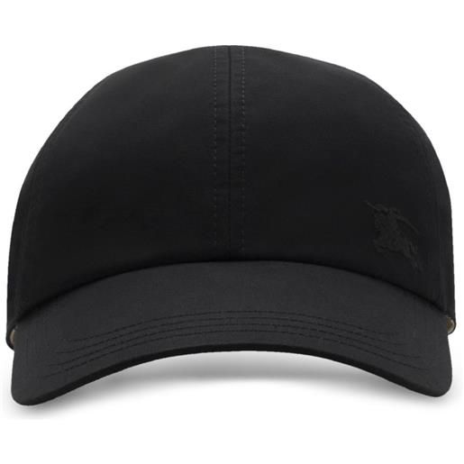 Burberry cappello da baseball in gabardine - nero