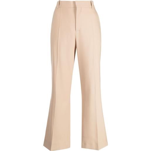 Chloé pantaloni crop svasati - marrone