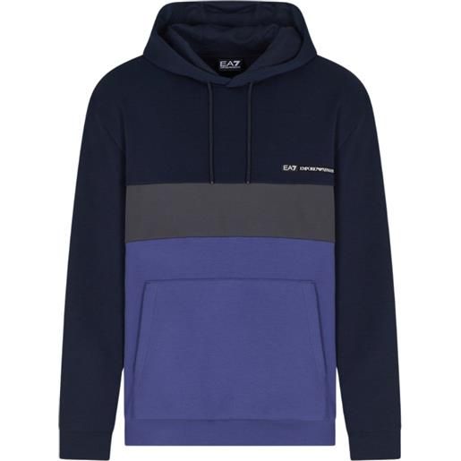Armani EA7 ea7 felpa athletic colour block uomo beetle