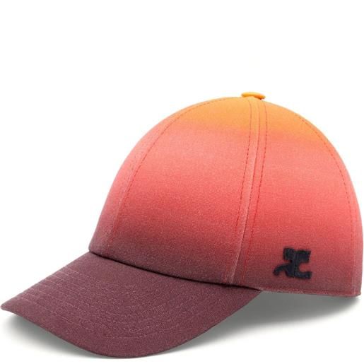 Courrèges cappello da baseball con effetto sfumato - multicolore