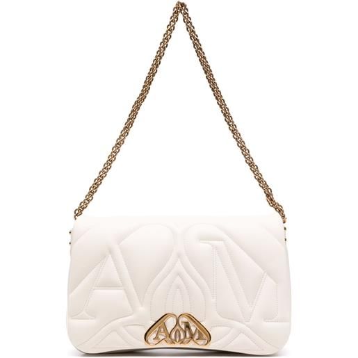 Alexander McQueen borsa a spalla the seal - bianco