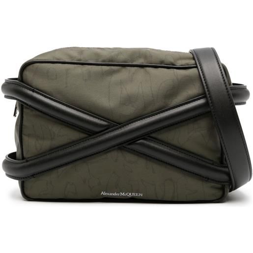 Alexander McQueen borsa con design a inserti - verde