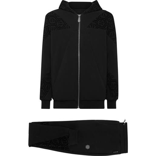 Philipp Plein tuta sportiva con monogramma - nero