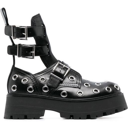 Alexander McQueen stivali con borchie - nero