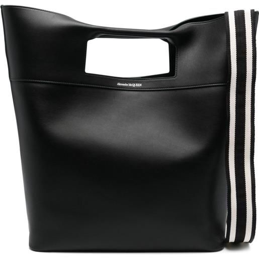 Alexander McQueen borsa tote con stampa - nero
