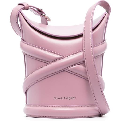 Alexander McQueen borsa a secchiello the curve - rosa