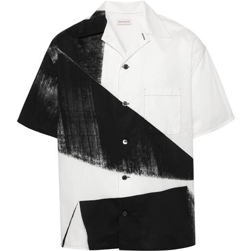 Alexander McQueen camicia con stampa grafica - nero