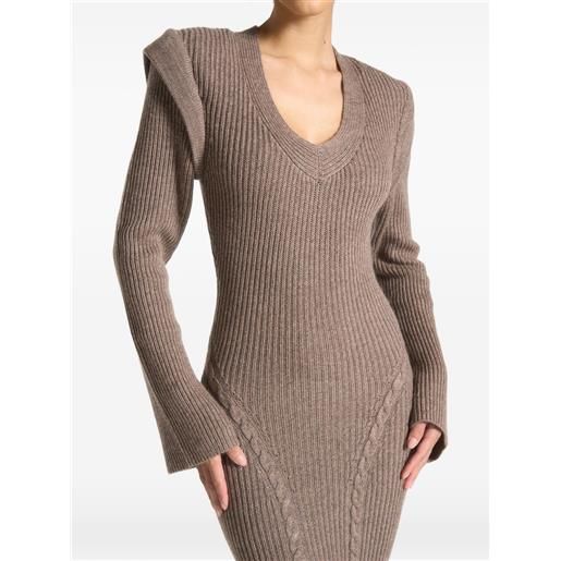 Manière De Voir abito midi con spalle ampie - marrone