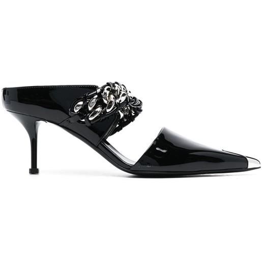 Alexander McQueen mules punk chain 85mm - nero