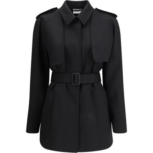 The Row usuaia detachable sleeves belt jacket - nero