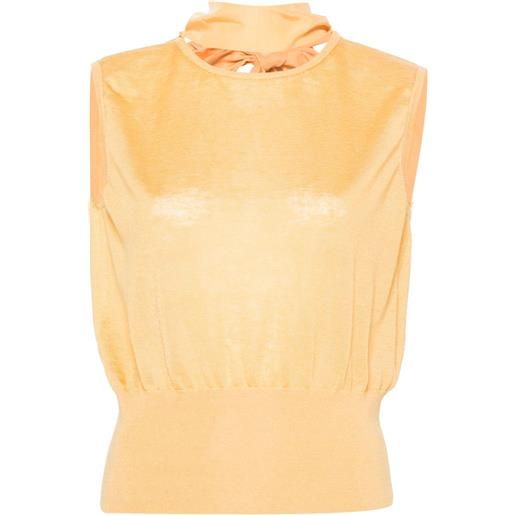 Fabiana Filippi top smanicato - giallo