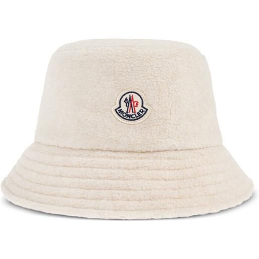 Moncler logo-patch bucket hat - toni neutri